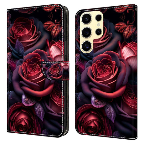 Samsung Galaxy S26 Ultra EIDERWOOD Kunstlæder Flip Cover m. Print - Roser