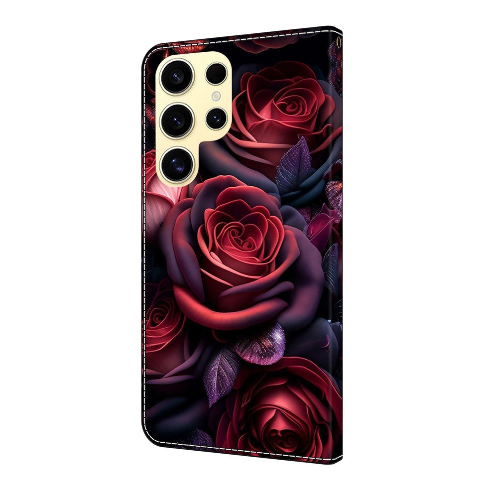 Samsung Galaxy S26 Ultra EIDERWOOD Kunstlæder Flip Cover m. Print - Roser