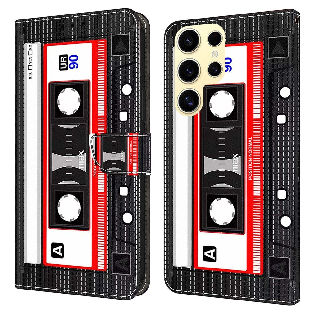 Samsung Galaxy S26 Ultra EIDERWOOD Kunstlæder Flip Cover m. Print - Kassettebånd