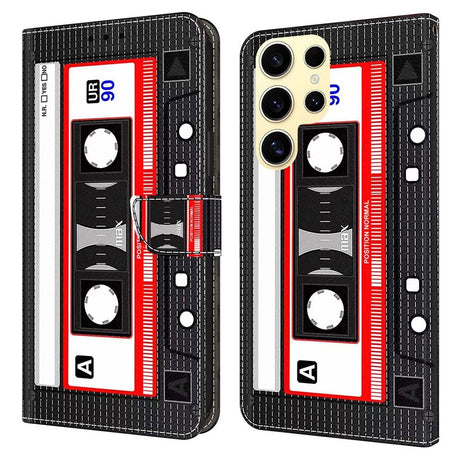 Samsung Galaxy S26 Ultra EIDERWOOD Kunstlæder Flip Cover m. Print - Kassettebånd