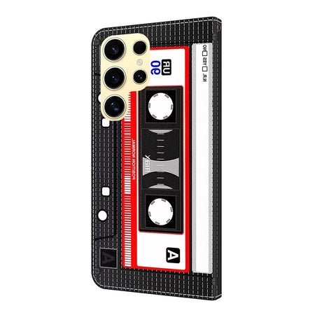 Samsung Galaxy S26 Ultra EIDERWOOD Kunstlæder Flip Cover m. Print - Kassettebånd