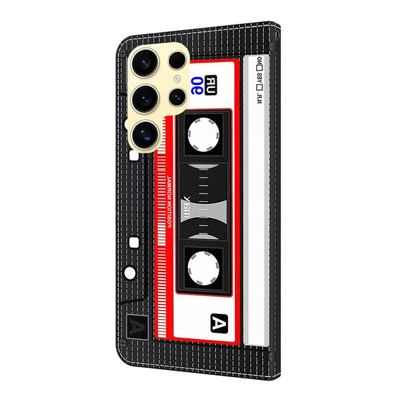 Samsung Galaxy S26 Ultra EIDERWOOD Kunstlæder Flip Cover m. Print - Kassettebånd