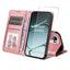 OnePlus 15R ENKAY 2-i-1 Kunstlæder Flip Cover m. Skærmbeskyttelsesglas - Lyserød
