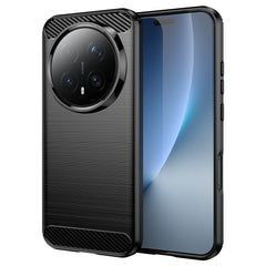 Honor Magic8 Pro EIDERWOOD Brushed Carbon Fiber Fleksibelt Plastik Cover - Sort