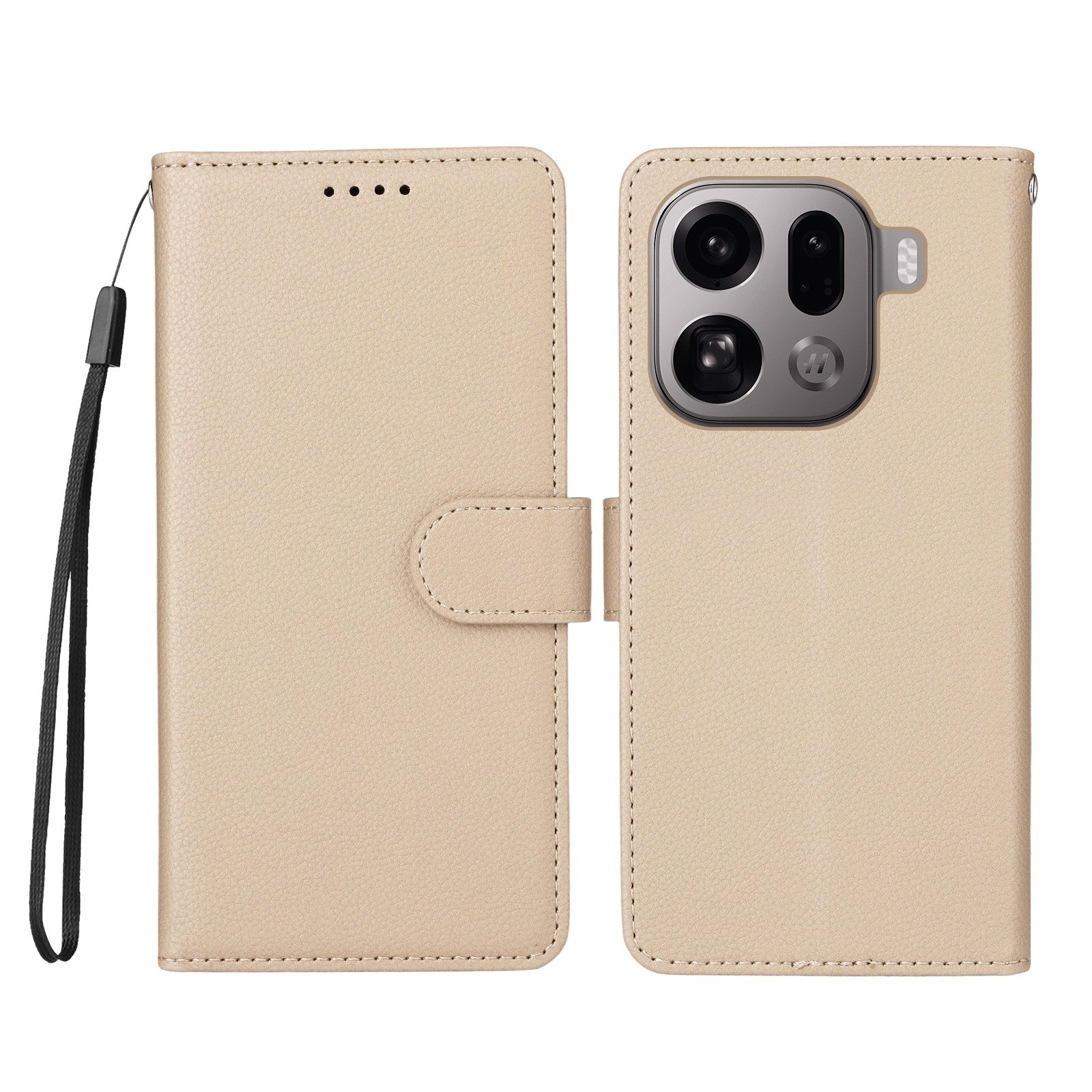 EIDERWOOD OPPO Find X9 Pro Kunstlæder Flip Cover m. Strop - Beige