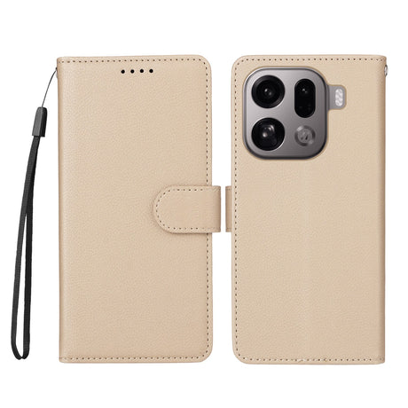 EIDERWOOD OPPO Find X9 Pro Kunstlæder Flip Cover m. Strop - Beige
