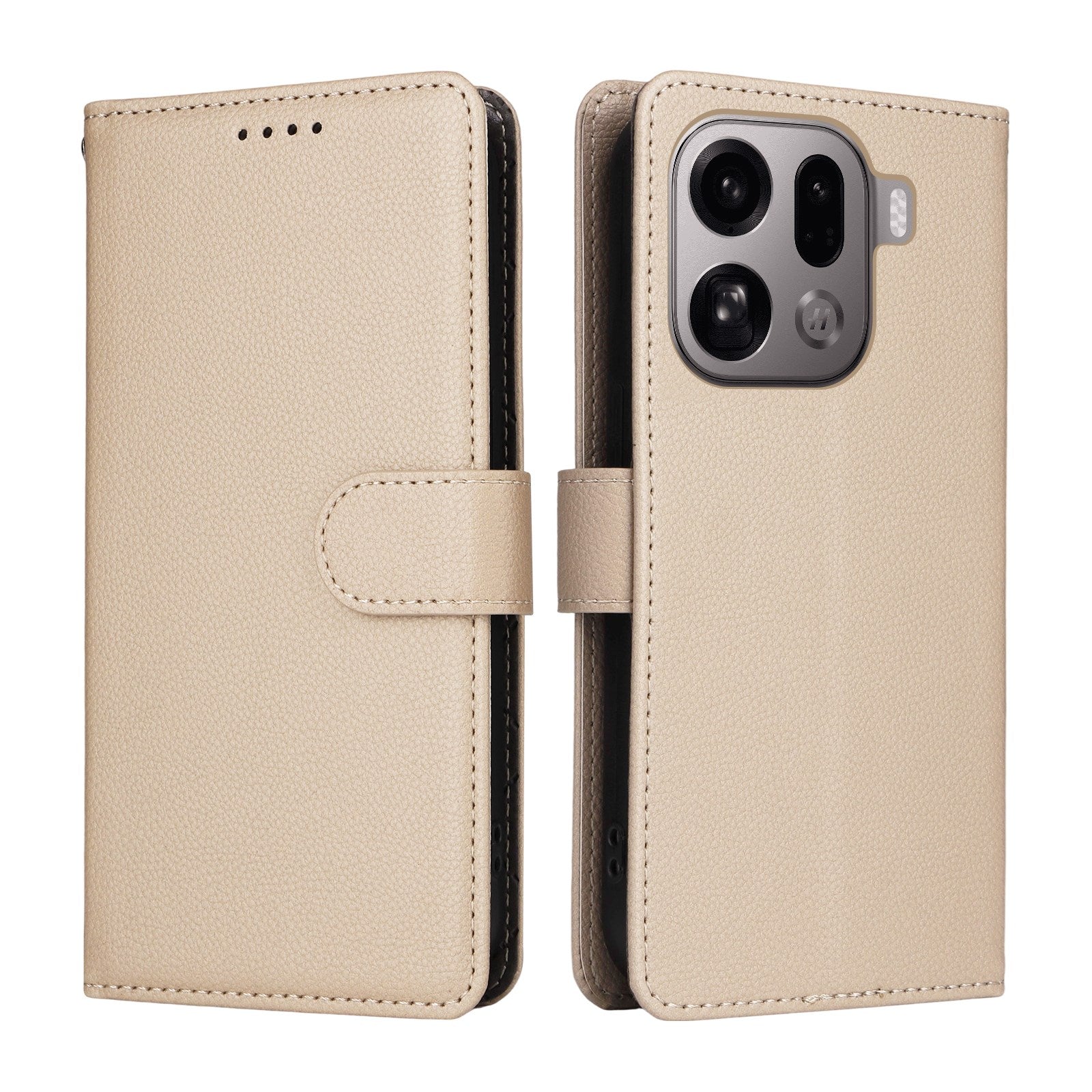 EIDERWOOD OPPO Find X9 Pro Kunstlæder Flip Cover m. Strop - Beige