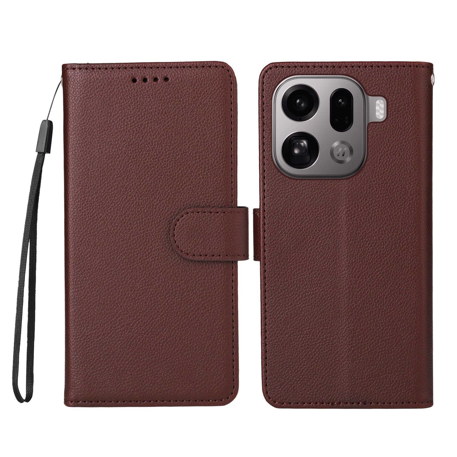 EIDERWOOD OPPO Find X9 Pro Kunstlæder Flip Cover m. Strop - Brun