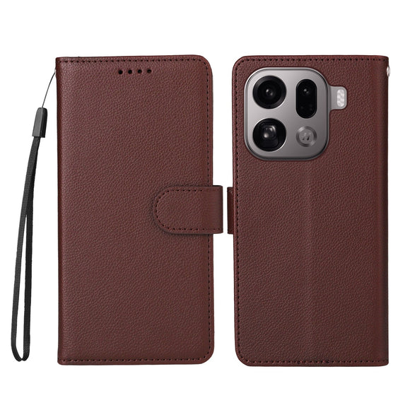 EIDERWOOD OPPO Find X9 Pro Kunstlæder Flip Cover m. Strop - Brun