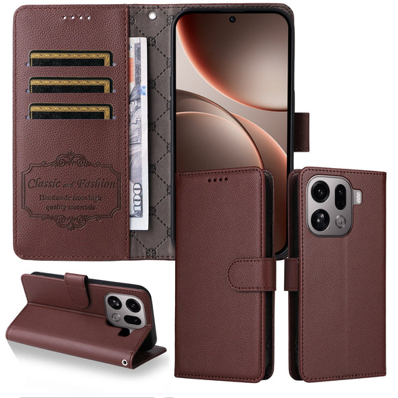 EIDERWOOD OPPO Find X9 Pro Kunstlæder Flip Cover m. Strop - Brun