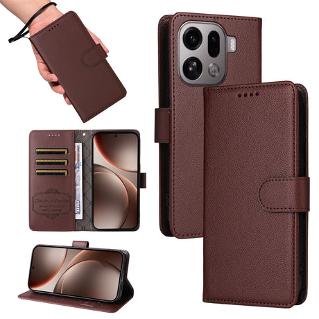 EIDERWOOD OPPO Find X9 Pro Kunstlæder Flip Cover m. Strop - Brun