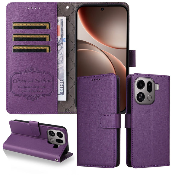 EIDERWOOD OPPO Find X9 Pro Kunstlæder Flip Cover m. Strop - Lilla