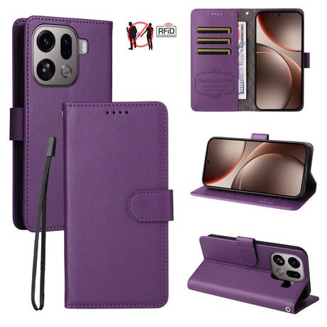 EIDERWOOD OPPO Find X9 Pro Kunstlæder Flip Cover m. Strop - Lilla