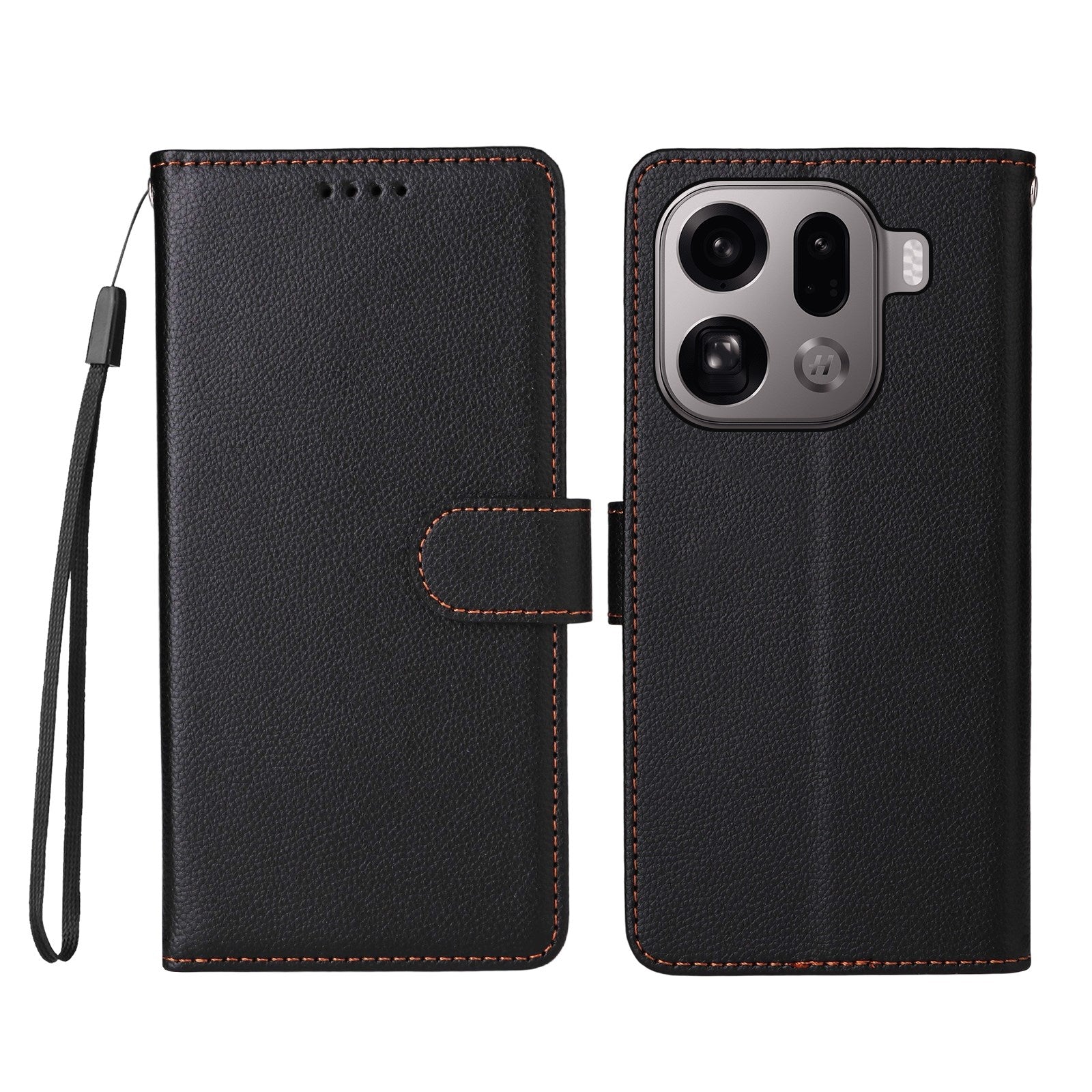EIDERWOOD OPPO Find X9 Pro Kunstlæder Flip Cover m. Strop - Sort