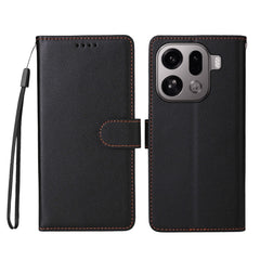 EIDERWOOD Oppo Find X9 Pro Kunstlæder Flip Cover m. Strop - Sort