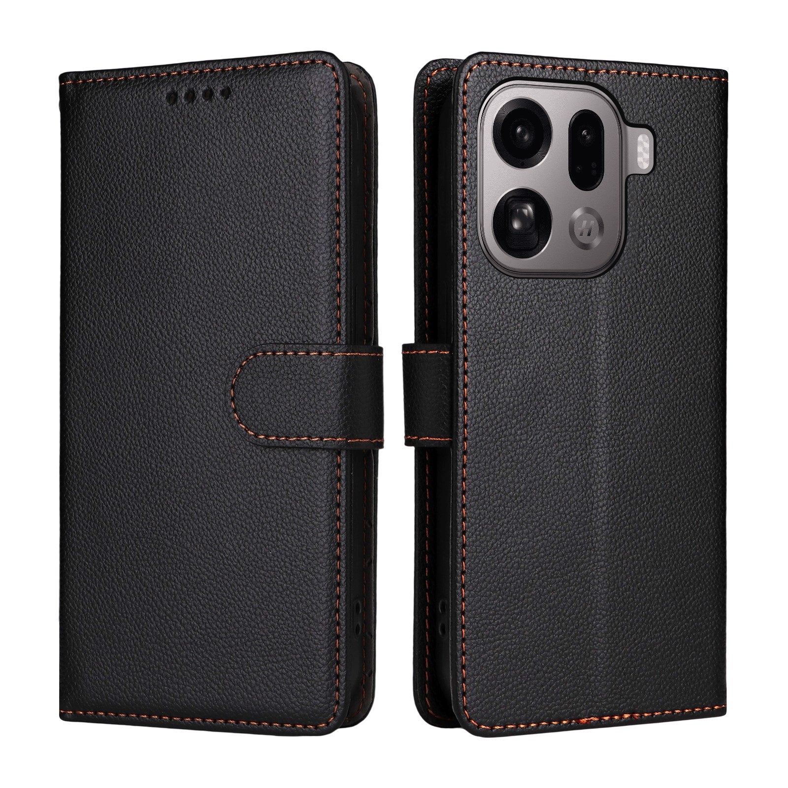 EIDERWOOD OPPO Find X9 Pro Kunstlæder Flip Cover m. Strop - Sort