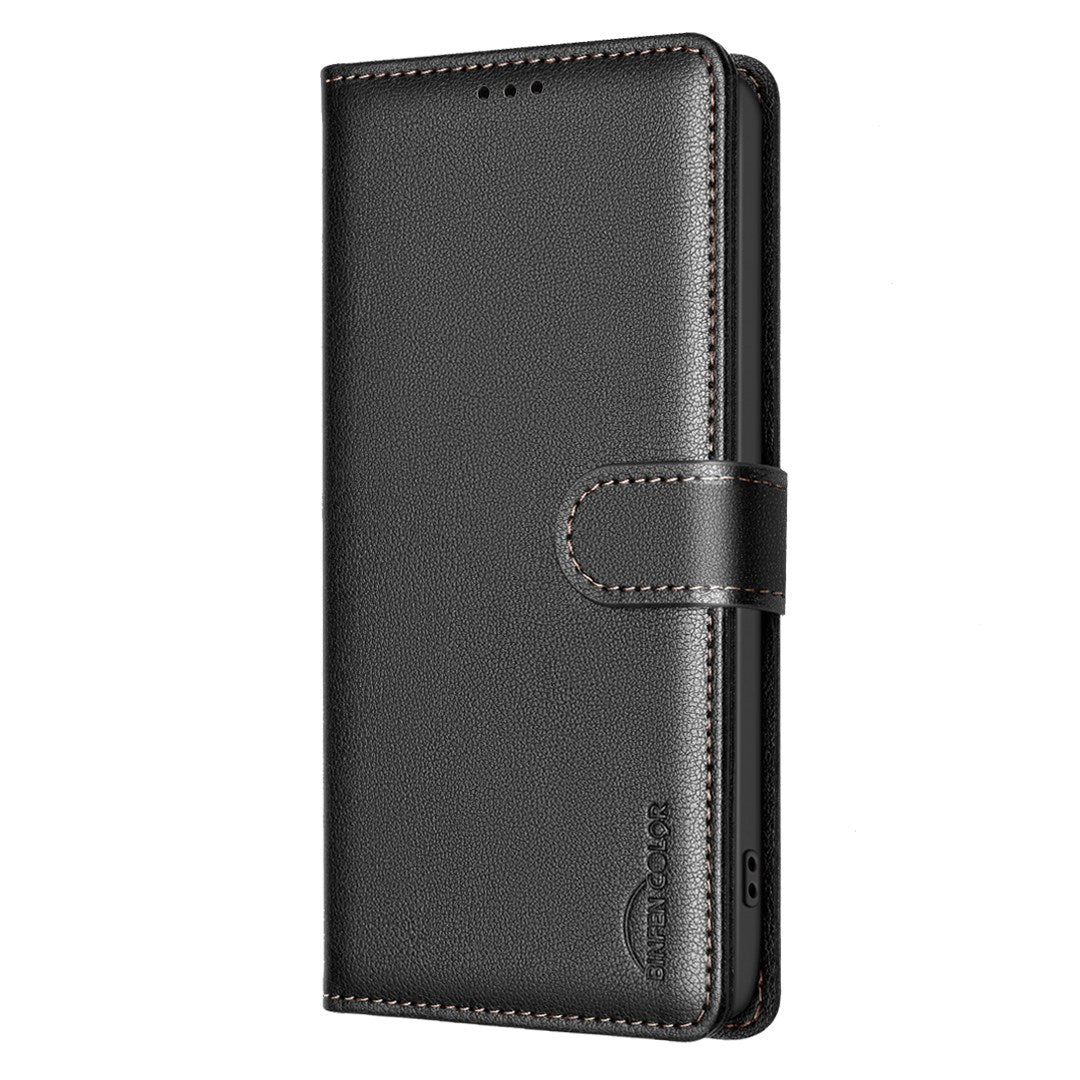 Samsung Galaxy S26+ (Plus) BINFEN Kunstlæder Flip Cover m. RFID Blokering - Sort