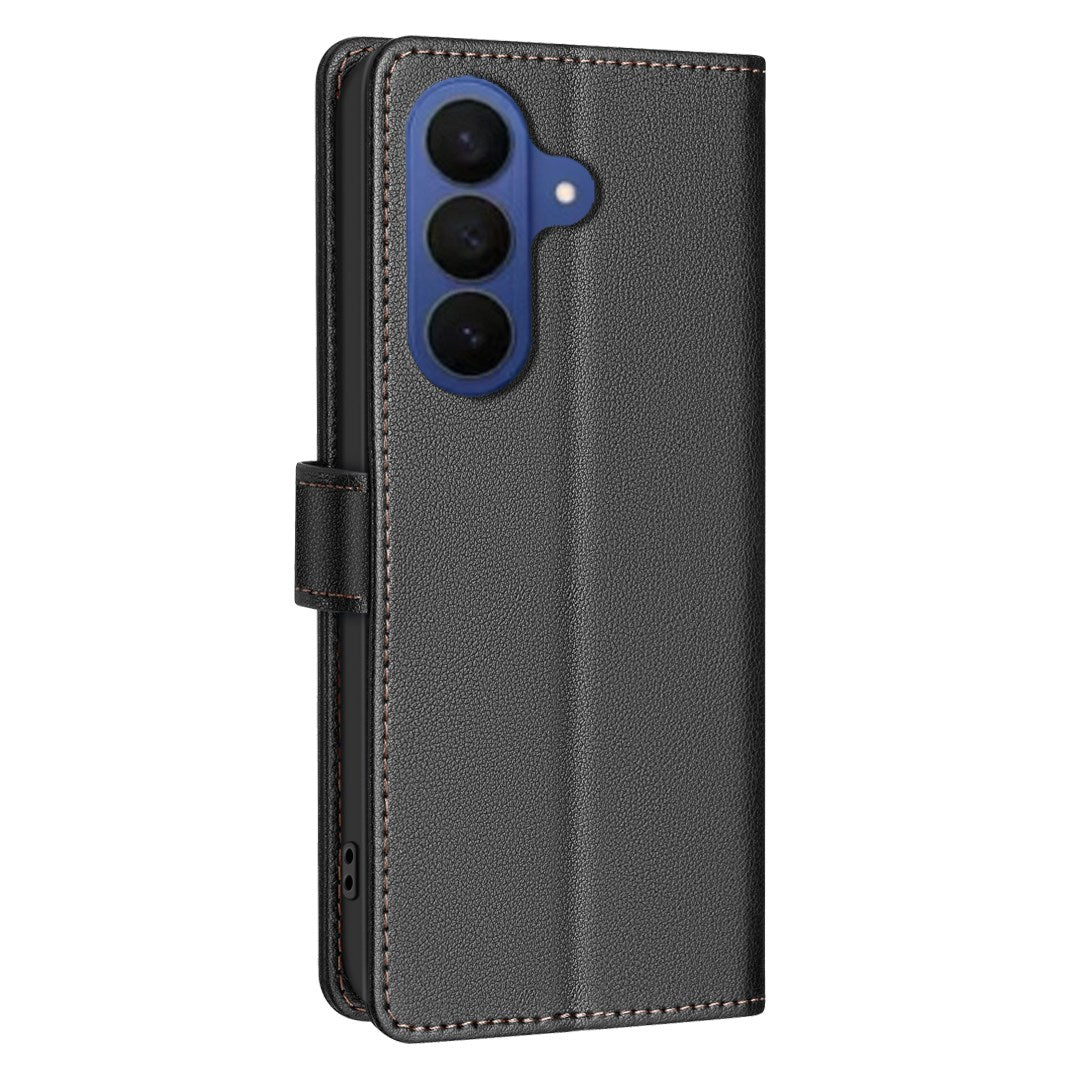 Samsung Galaxy S26+ (Plus) BINFEN Kunstlæder Flip Cover m. RFID Blokering - Sort