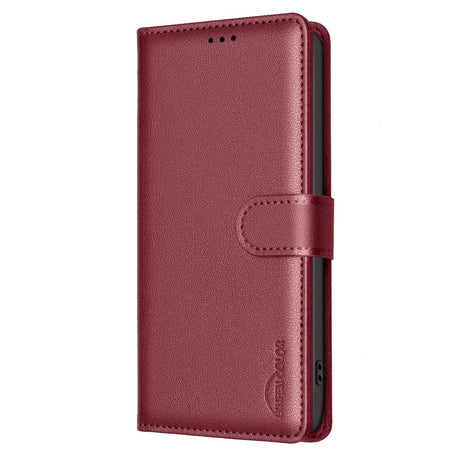 Samsung Galaxy S26+ (Plus) BINFEN Kunstlæder Flip Cover m. RFID Blokering - Rød