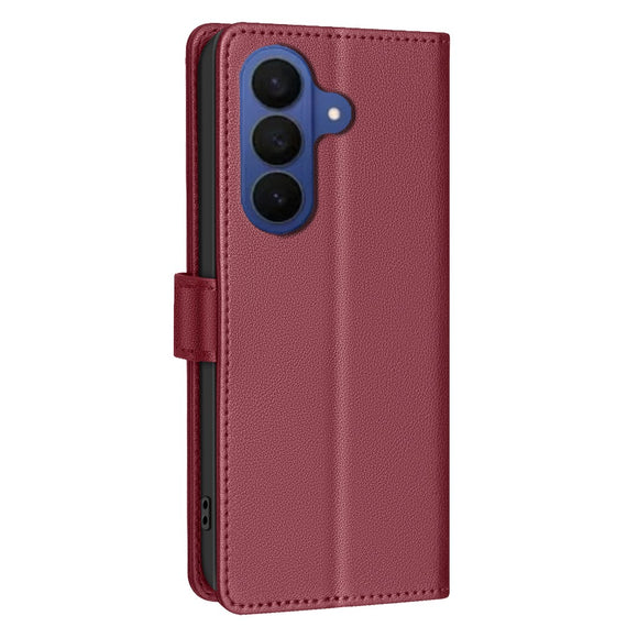 Samsung Galaxy S26+ (Plus) BINFEN Kunstlæder Flip Cover m. RFID Blokering - Rød