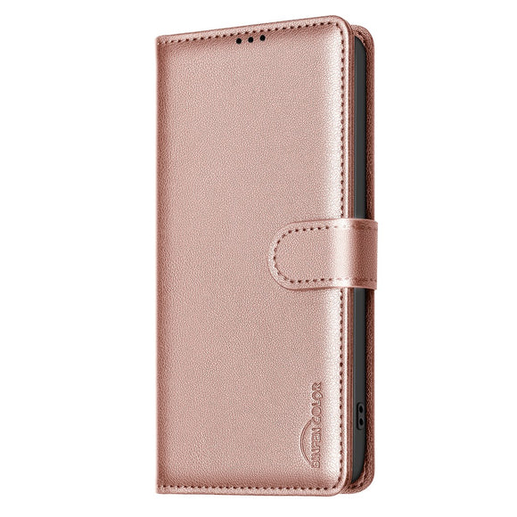 Samsung Galaxy S26+ (Plus) BINFEN Kunstlæder Flip Cover m. RFID Blokering - Rose Gold