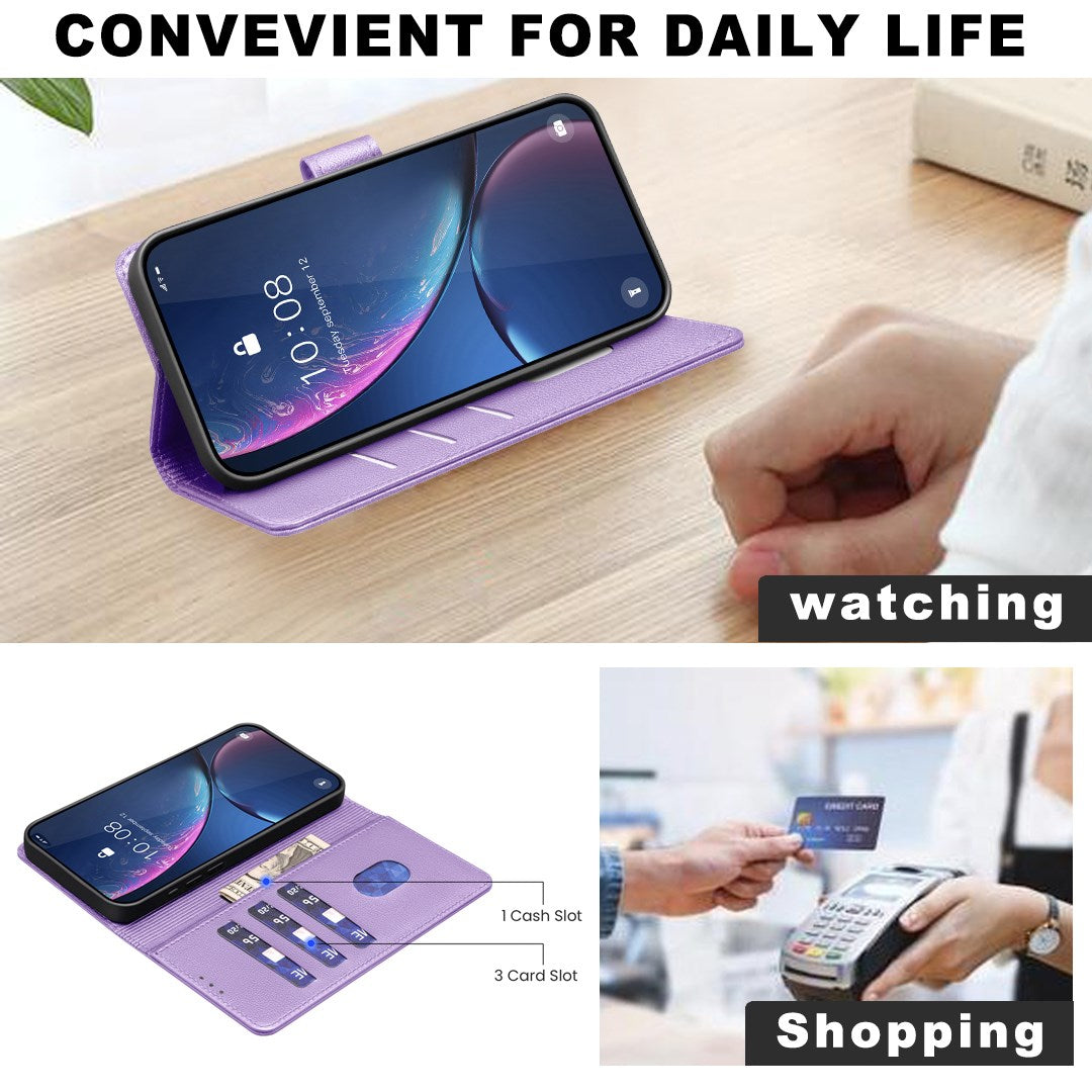 Samsung Galaxy S26+ (Plus) BINFEN Kunstlæder Flip Cover m. RFID Blokering - Lilla
