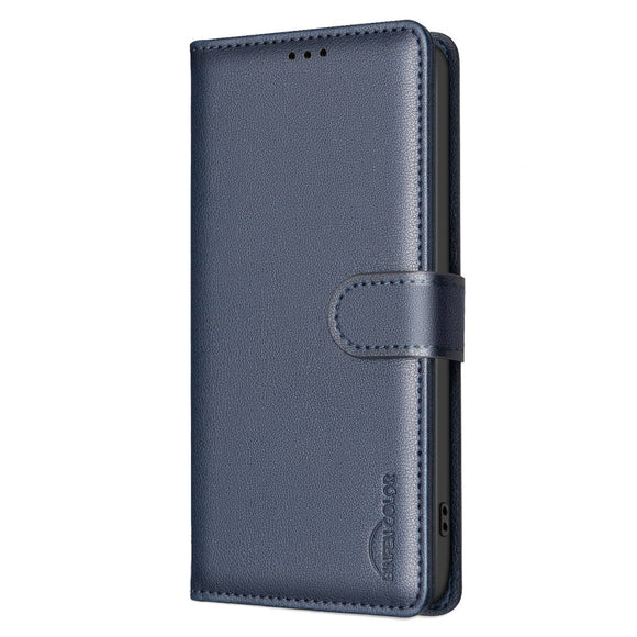 Samsung Galaxy S26+ (Plus) BINFEN Kunstlæder Flip Cover m. RFID Blokering - Blå
