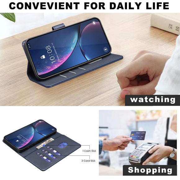 Samsung Galaxy S26+ (Plus) BINFEN Kunstlæder Flip Cover m. RFID Blokering - Blå