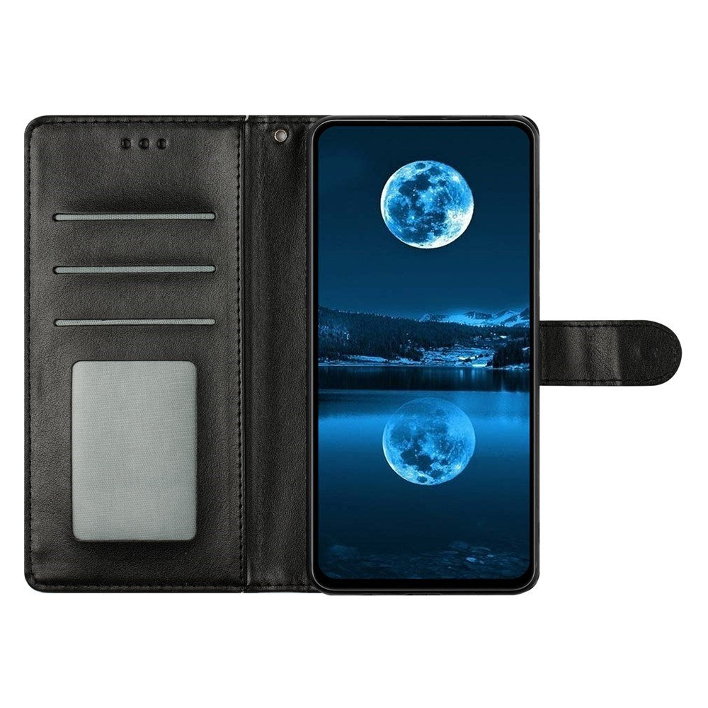 Samsung Galaxy A27 EIDERWOOD Kunstlæder Flip Cover m. Strop - Sort