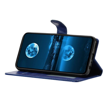 Samsung Galaxy A27 EIDERWOOD Kunstlæder Flip Cover m. Strop - Blå