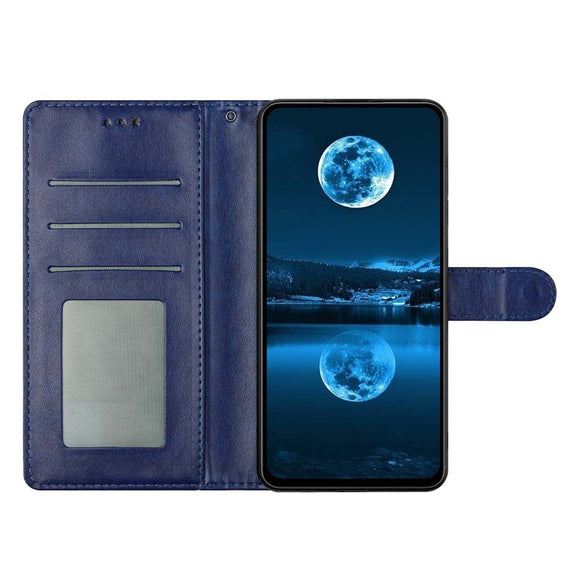 Samsung Galaxy A27 EIDERWOOD Kunstlæder Flip Cover m. Strop - Blå