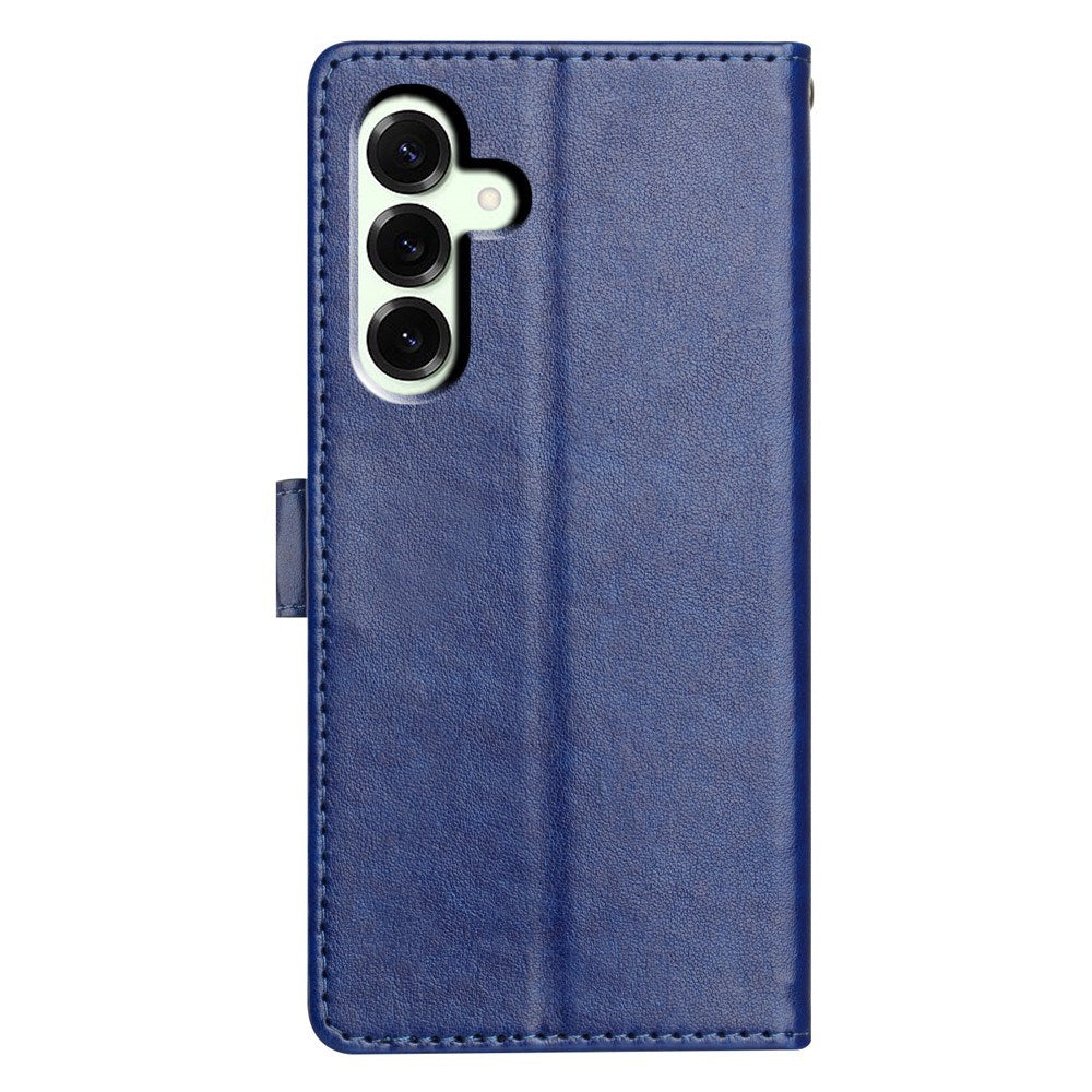 Samsung Galaxy A27 EIDERWOOD Kunstlæder Flip Cover m. Strop - Blå