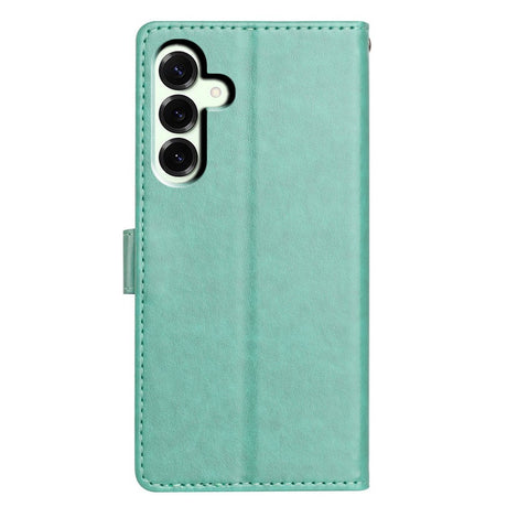 Samsung Galaxy A27 EIDERWOOD Kunstlæder Flip Cover m. Strop - Grøn