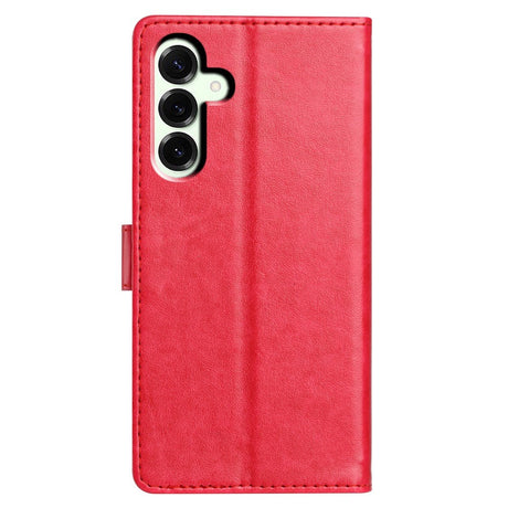 Samsung Galaxy A27 EIDERWOOD Kunstlæder Flip Cover m. Strop - Rød