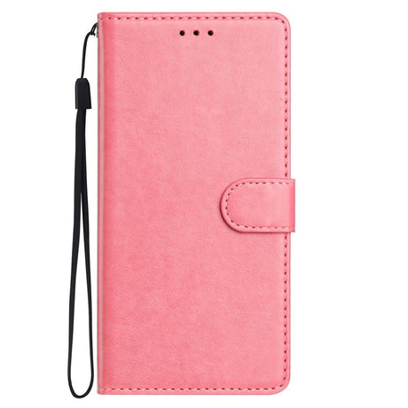 Samsung Galaxy A27 EIDERWOOD Kunstlæder Flip Cover m. Strop - Lyserød