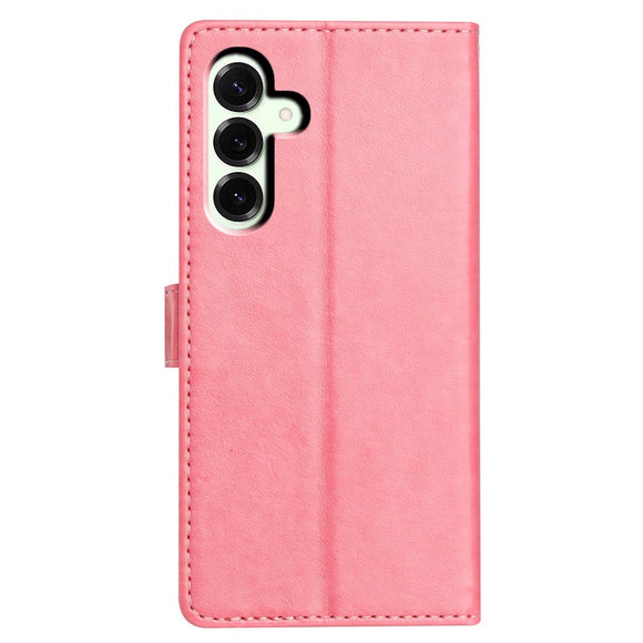 Samsung Galaxy A27 EIDERWOOD Kunstlæder Flip Cover m. Strop - Lyserød