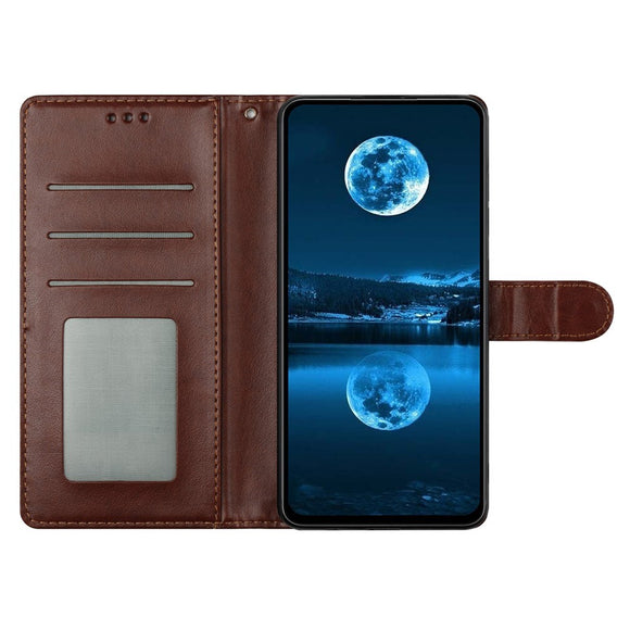 Samsung Galaxy A27 EIDERWOOD Kunstlæder Flip Cover m. Strop - Brun