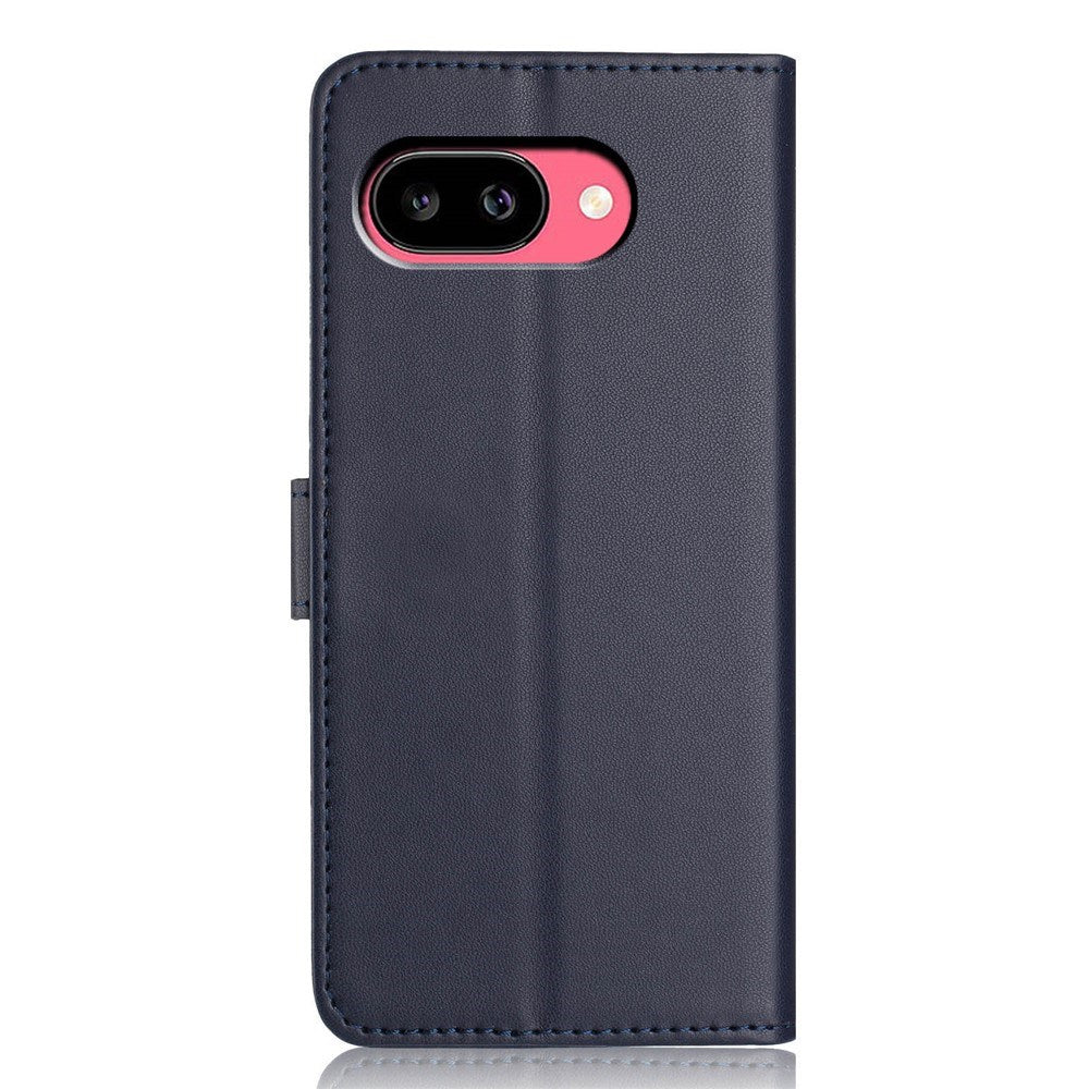 Google Pixel 10a EIDERWOOD Kunstlæder Flip Cover m. Strop & Udfoldelig Kortholder - Blå