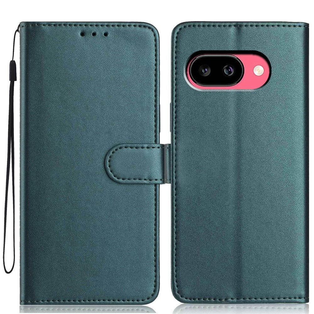 Google Pixel 10a EIDERWOOD Kunstlæder Flip Cover m. Strop & Udfoldelig Kortholder - Grøn