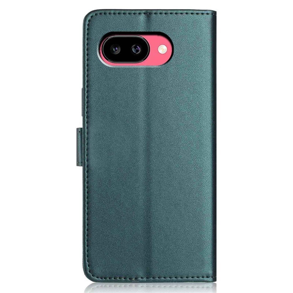Google Pixel 10a EIDERWOOD Kunstlæder Flip Cover m. Strop & Udfoldelig Kortholder - Grøn