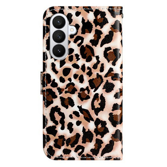 Samsung Galaxy A57 EIDERWOOD Kunstlæder Flip Cover m. Mønster & Strop - Leopard