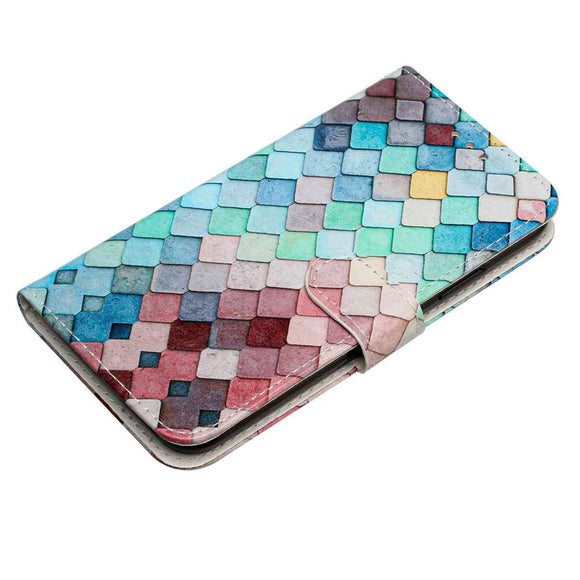 Samsung Galaxy A57 EIDERWOOD Kunstlæder Flip Cover m. Mønster & Strop - Gitter