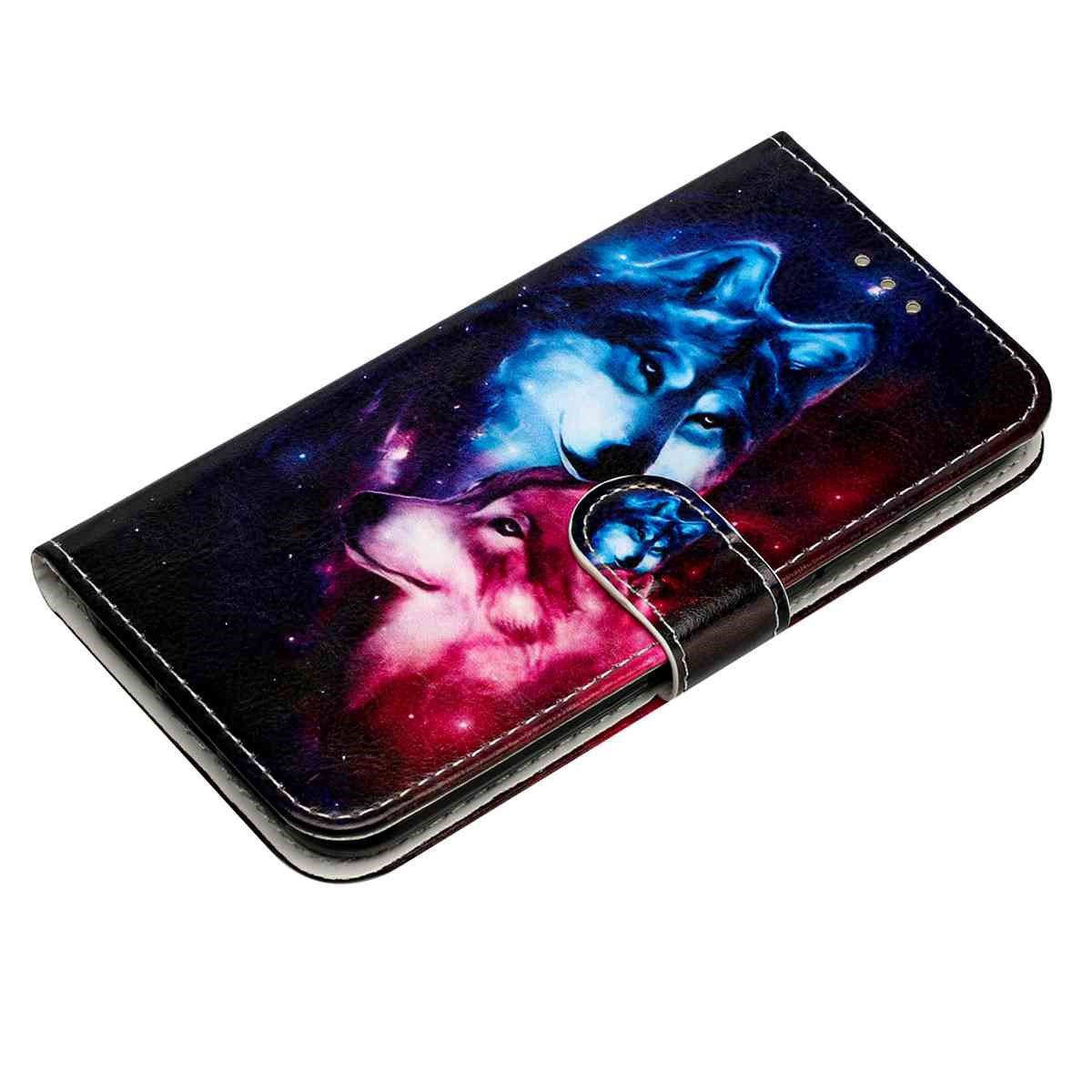 Samsung Galaxy A57 EIDERWOOD Kunstlæder Flip Cover m. Mønster & Strop - Ulve