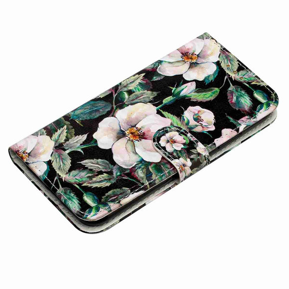 Samsung Galaxy A57 EIDERWOOD Kunstlæder Flip Cover m. Mønster & Strop - Magnolia