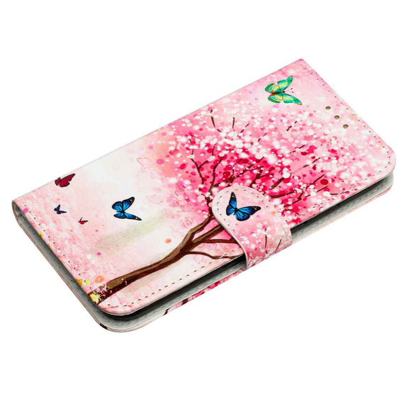 Samsung Galaxy A57 EIDERWOOD Kunstlæder Flip Cover m. Mønster & Strop - Kirsebærtræ