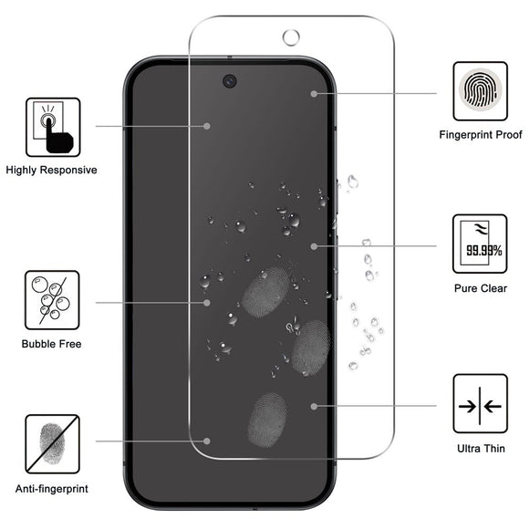 Google Pixel 10a EIDERWOOD 2-i-1 Beskyttelsessæt m. Fleksibelt Plast Cover & Hærdet Skærmbeskyttelsesglas - Gennemsigtig