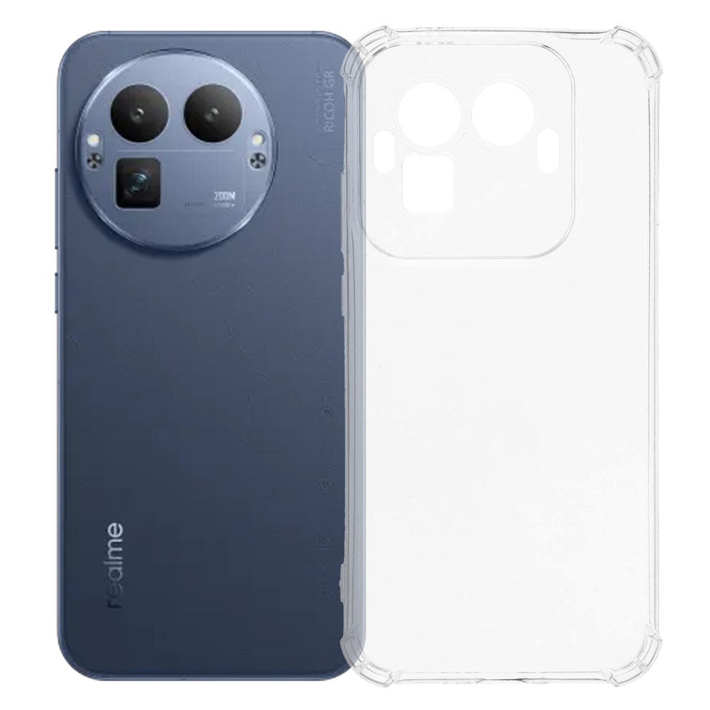 Realme GT 8 Pro EIDERWOOD Fleksibelt Plast Cover m. Stødabsorberende Hjørner - Gennemsigtig