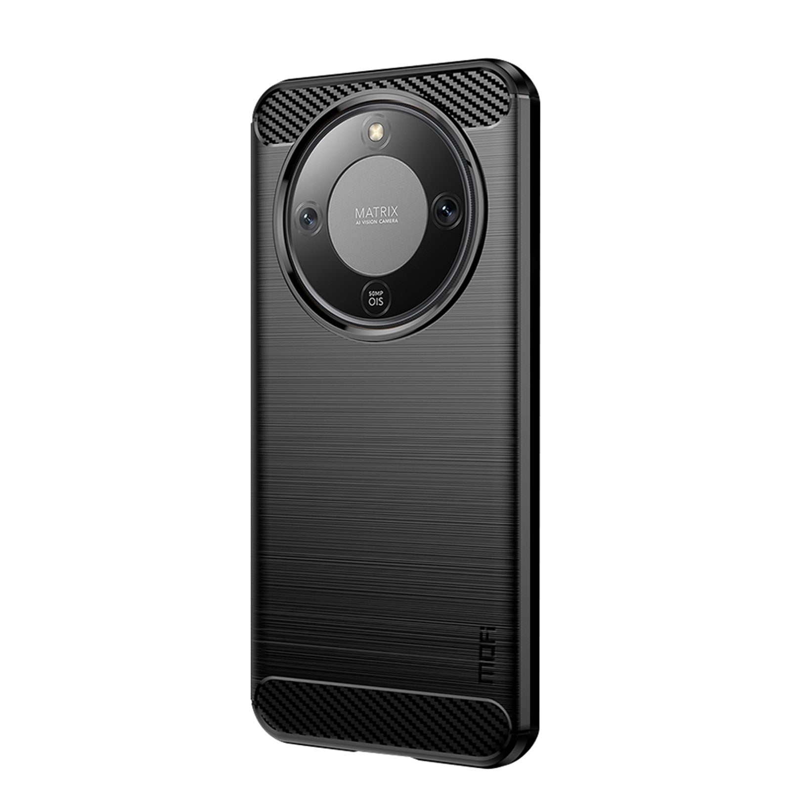 Honor Magic8 Lite MOFI Brushed Carbon Fiber Plast Cover - Sort