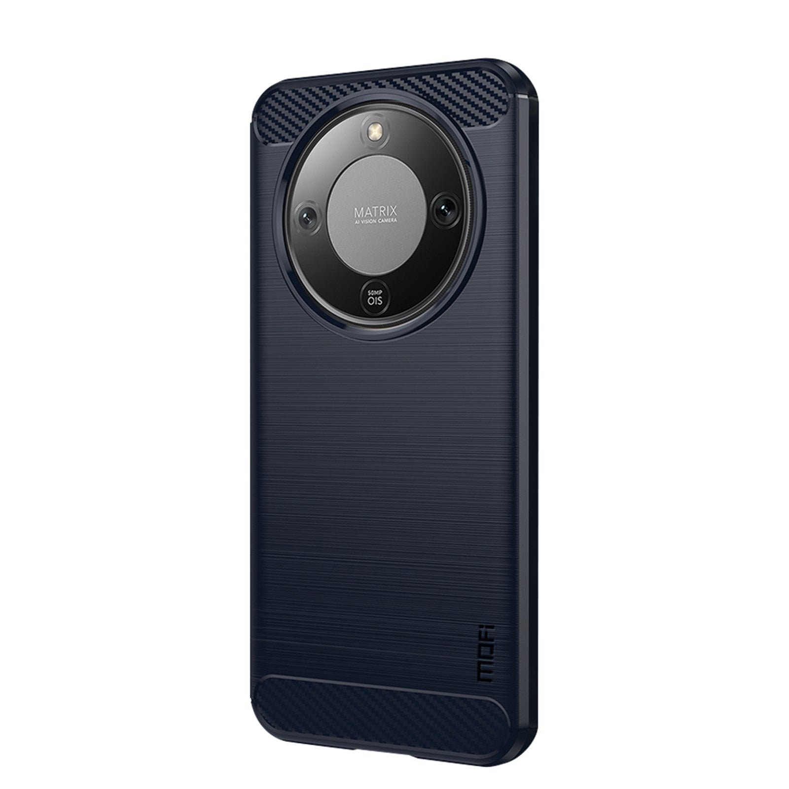 Honor Magic8 Lite MOFI Brushed Carbon Fiber Plast Cover - Blå