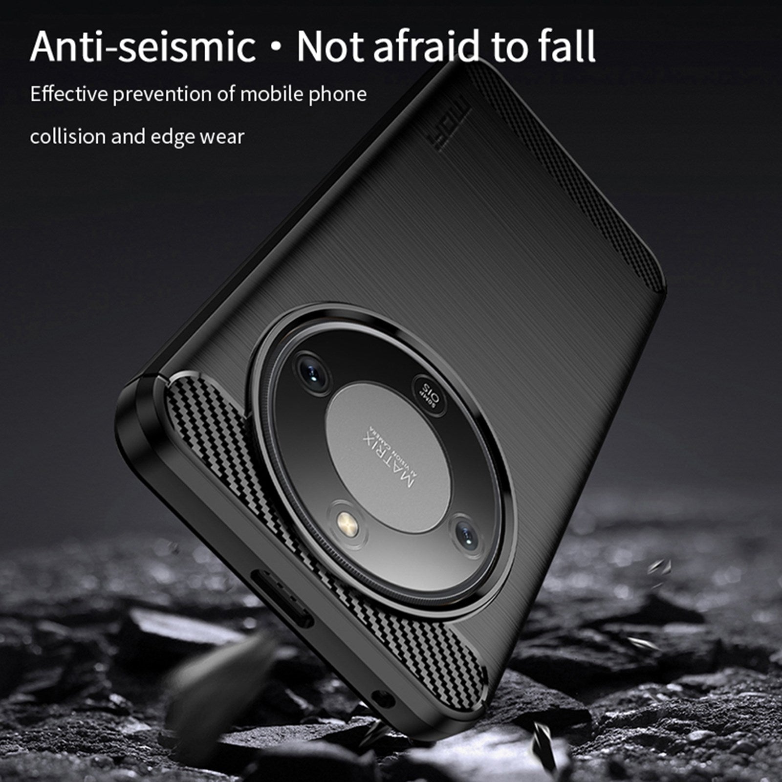 Honor Magic8 Lite MOFI Brushed Carbon Fiber Plast Cover - Blå